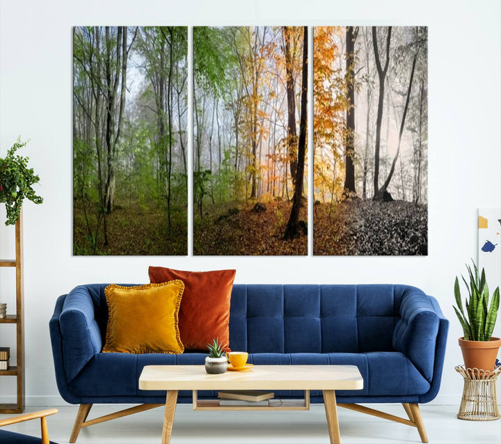 Wall Art Canvas Four Season Forest Wall Art