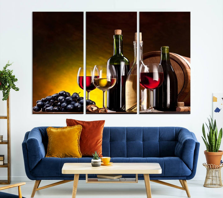 Red and White Wine Canvas Print 