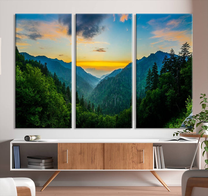 Paysage glamour sur toile - Art mural - Forêt - Impression sur toile