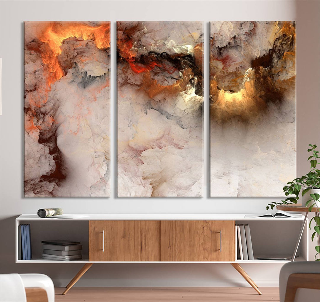 Impression d’art mural sur toile abstraite fume