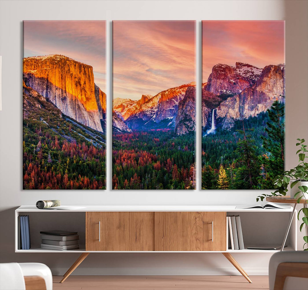 Impression sur toile murale du parc national El Capitan Yosemite