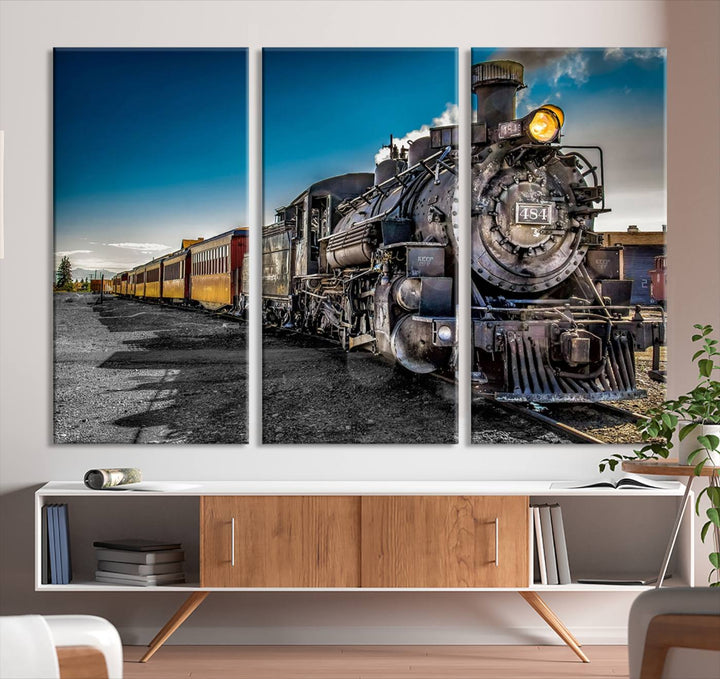 Art mural de train Impression sur toile