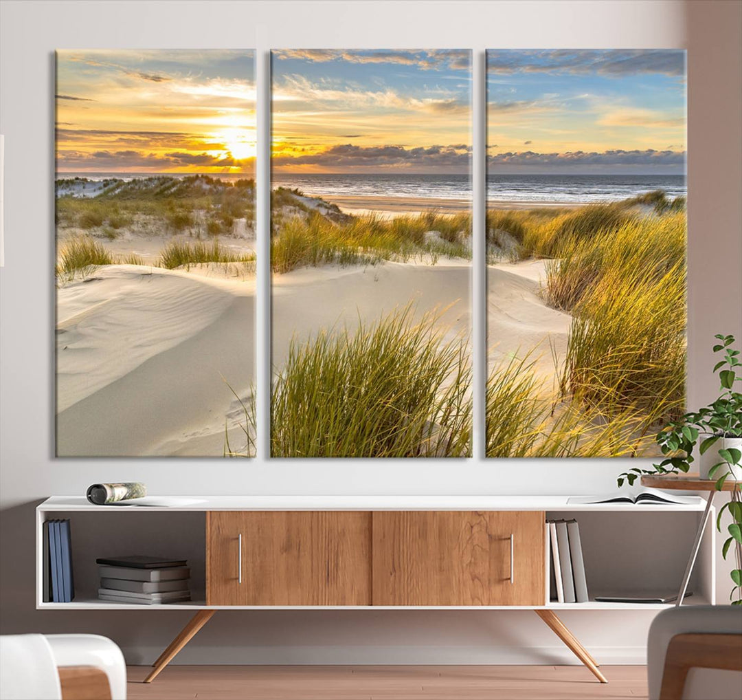 Sunrise on The Beach Wall Art Canvas Print