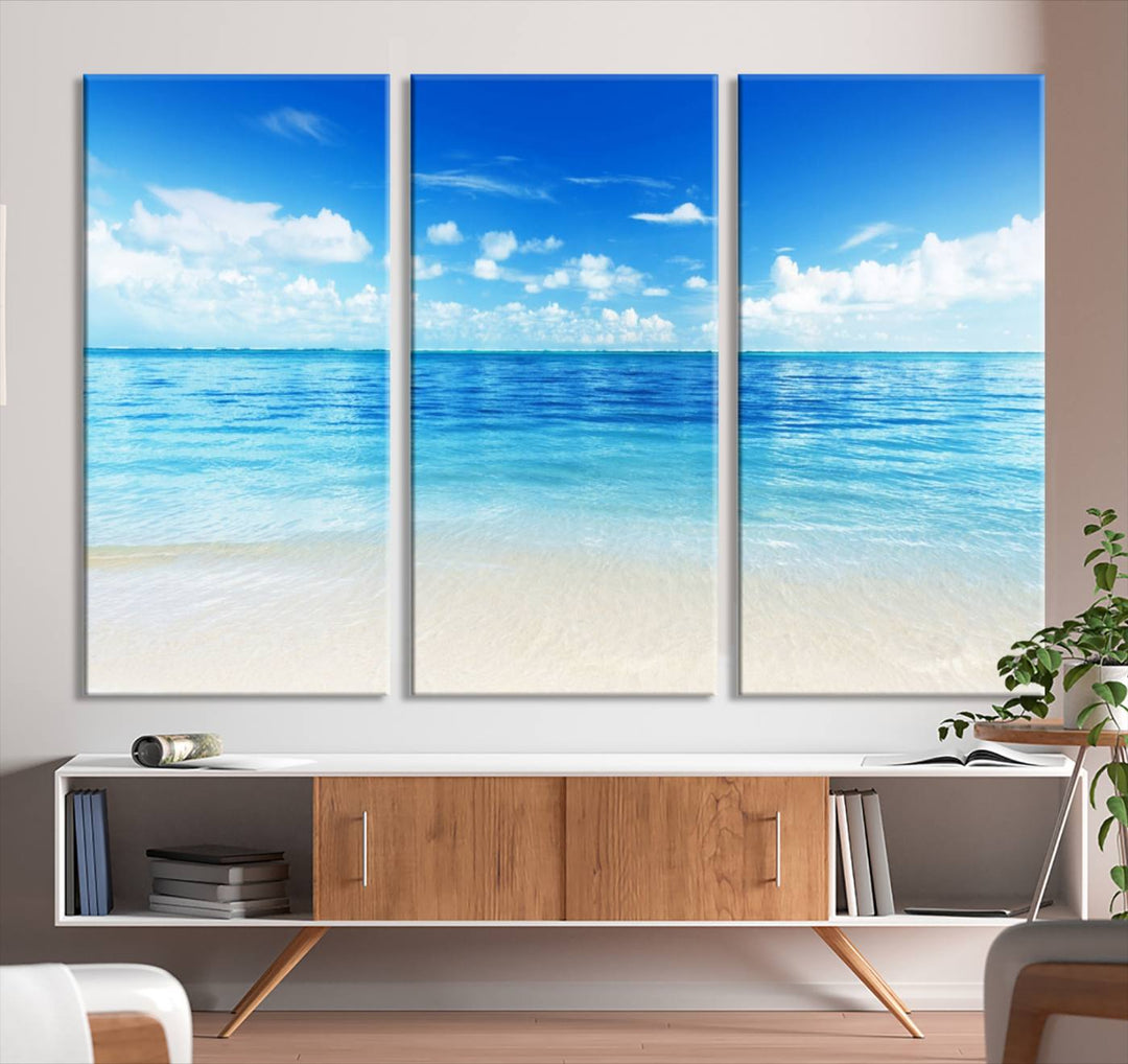 Ocean and Beach Artwork Canvas Print Wall Art