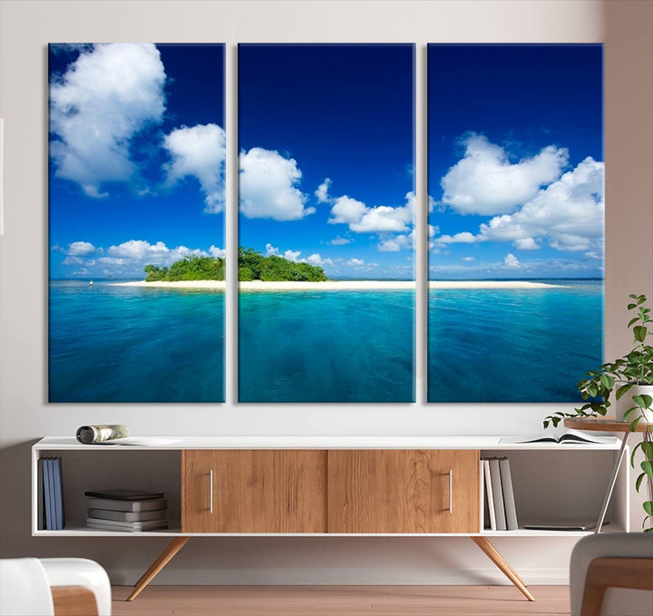 Wall Art Small Tropical Island Canvas Print