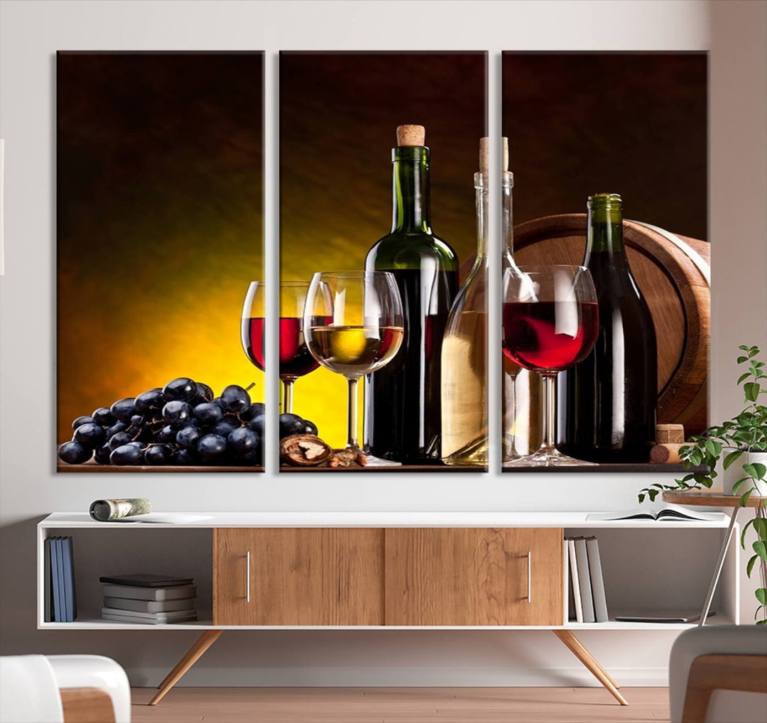 Red and White Wine Canvas Print 