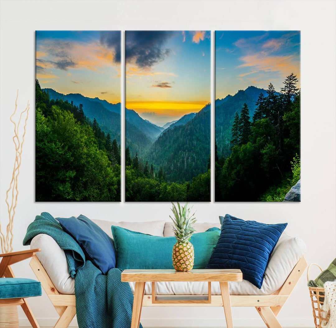 Paysage glamour sur toile - Art mural - Forêt - Impression sur toile