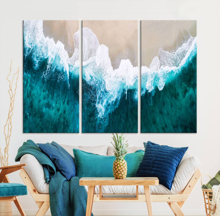 Mind-Blowing Aerial Beach Canvas Wall Art Print