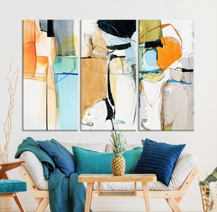 Contemporary Abstract Canvas Wall Art Print Abstract