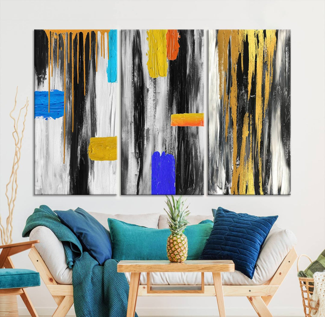 Colorful Abstract Painting Canvas Wall Art