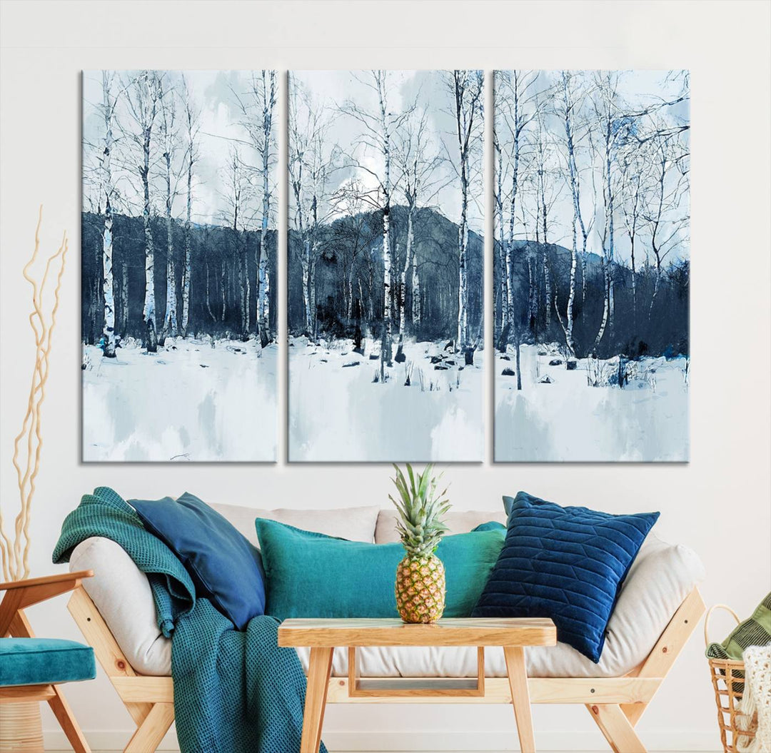 Breathtaking Winter Forest Canvas Art Print Multi Panel Forest Art Winter Photograph Art