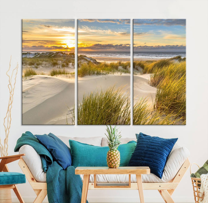 Sunrise on The Beach Wall Art Canvas Print