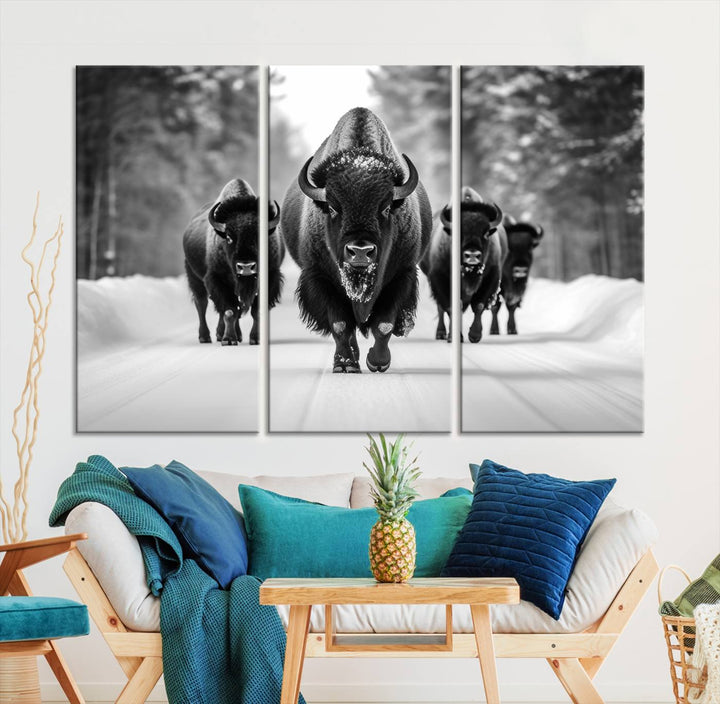 Buffalo Wall Art Canvas Print, Bison Wall Art Canvas Print