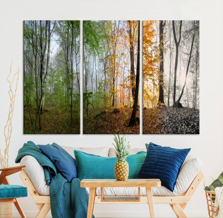 Wall Art Canvas Four Season Forest Wall Art