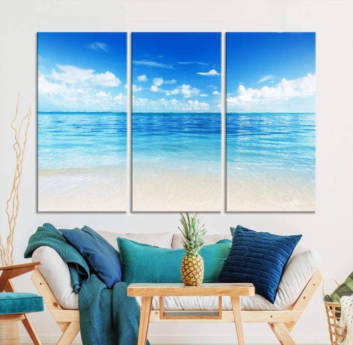 Ocean and Beach Artwork Canvas Print Wall Art