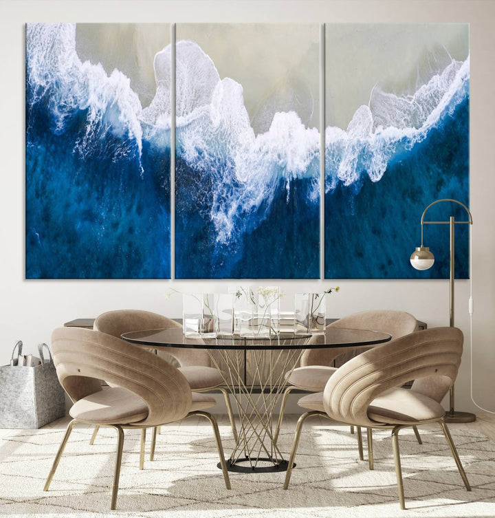 Beautiful Aerial Beach Canvas Wall Art