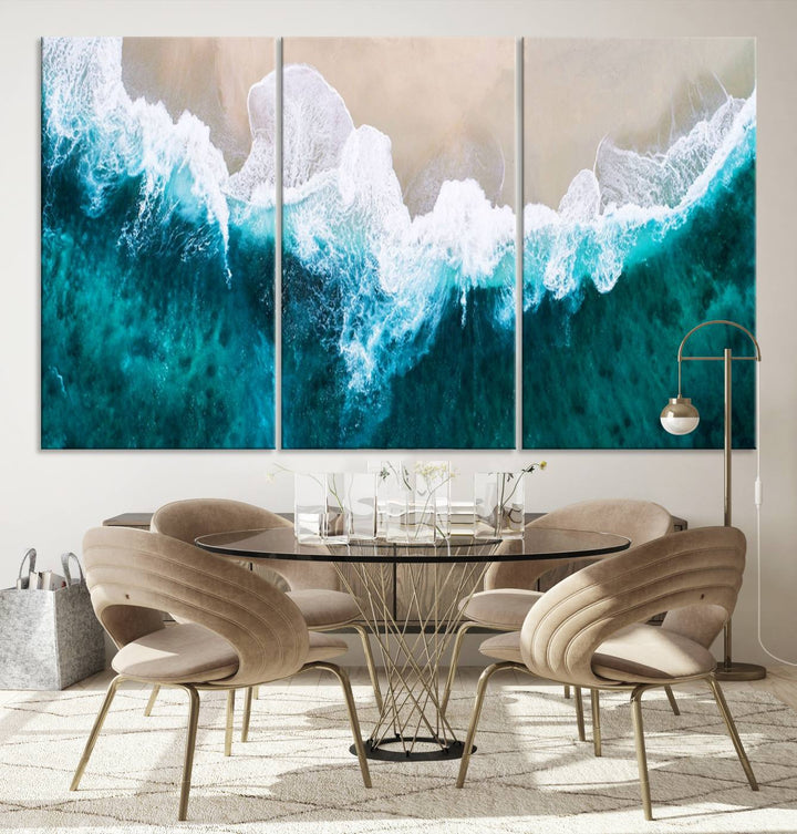 Mind-Blowing Aerial Beach Canvas Wall Art Print