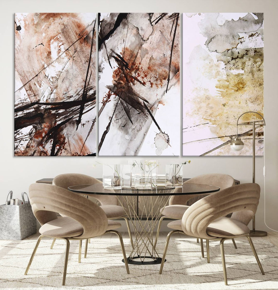 Vintage Grunge Abstract Canvas Wall Art