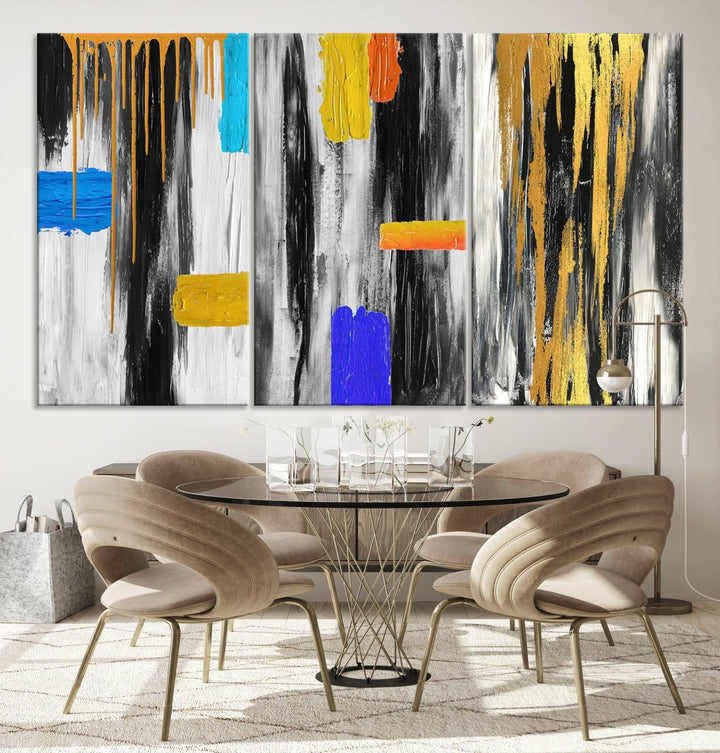 Colorful Abstract Painting Canvas Wall Art