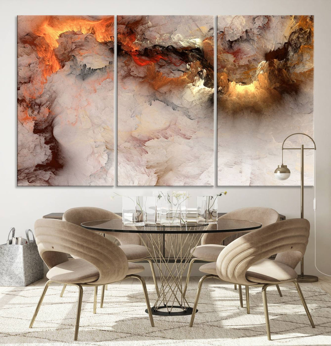 Impression d’art mural sur toile abstraite fume