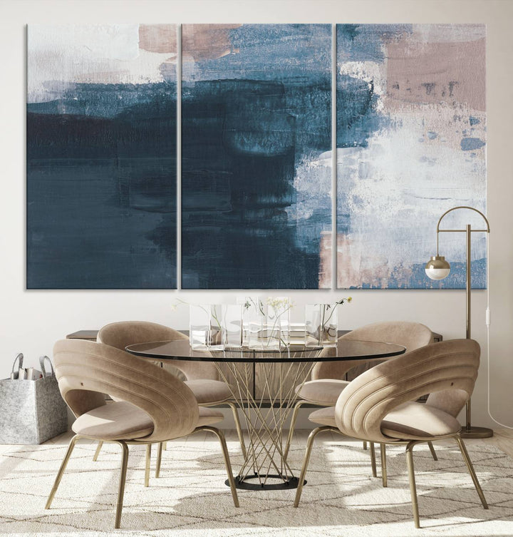 Abstract Brush Strokes Canvas Wall Art