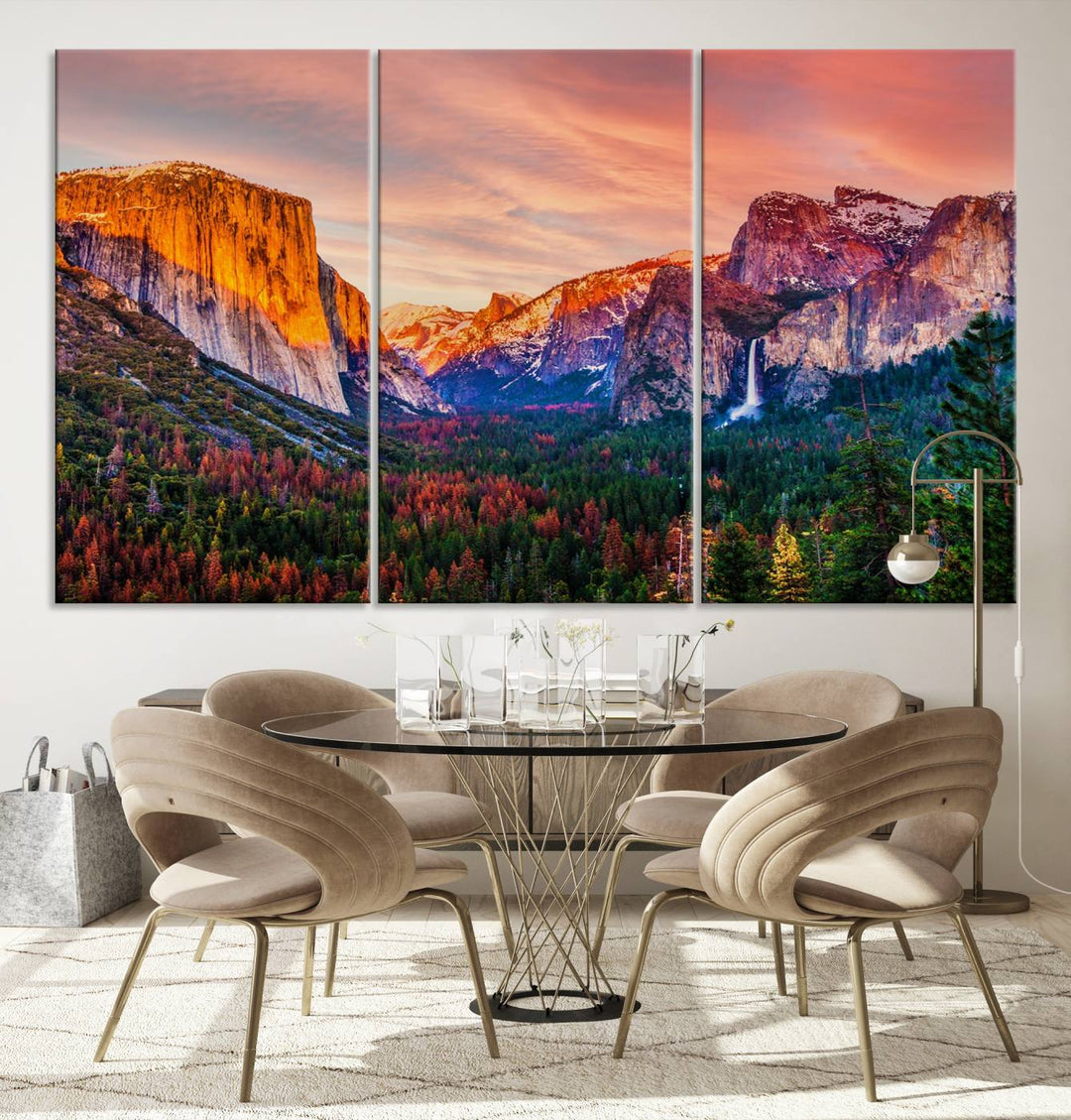 Arte de pared de lienzo del Parque Nacional de Yosemite, impresión de lienzo de Yosemite, obras de arte de Yosemite, arte de pared dividida, arte de pared extra grande, regalo de inauguración de la casa - El Capitán