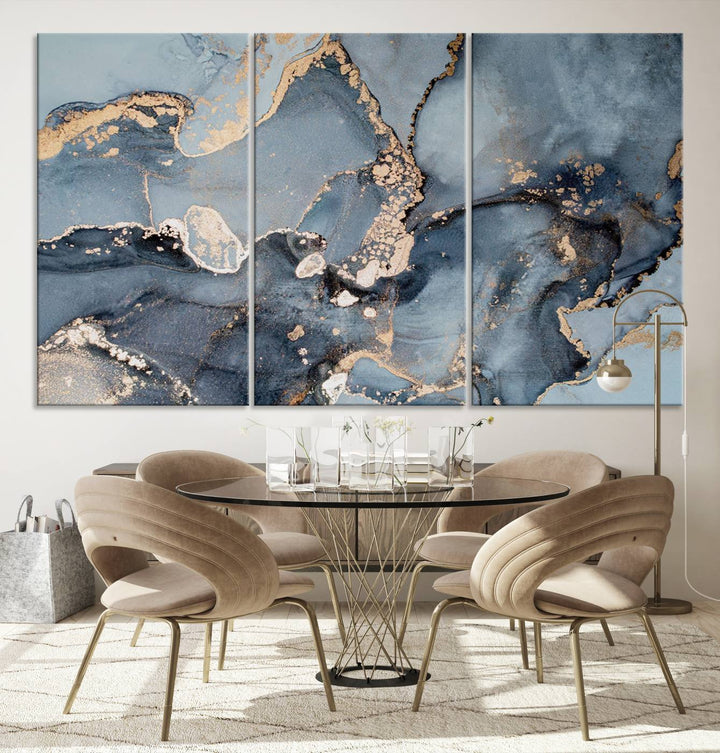 Multipanel Marble Fluid Effect Wall Art Abstract Canvas Wall Art Print