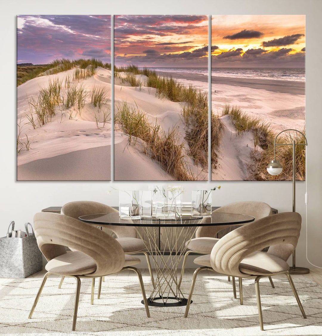 Sunrise On The Beach Wall Art Canvas Print