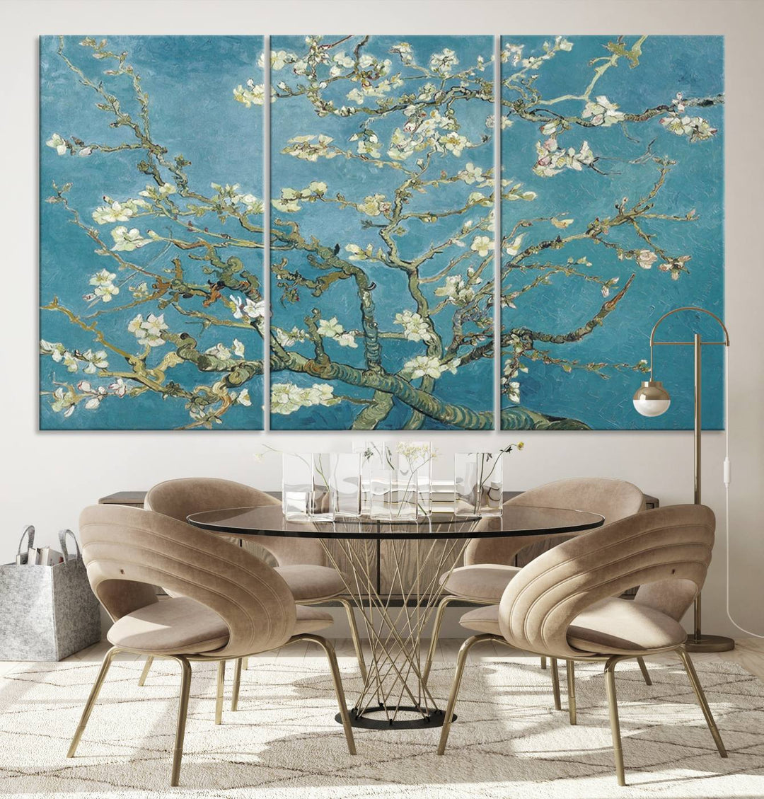 Vincent Van Gogh's Almond Blossom Abstract Wall Art Canvas Print