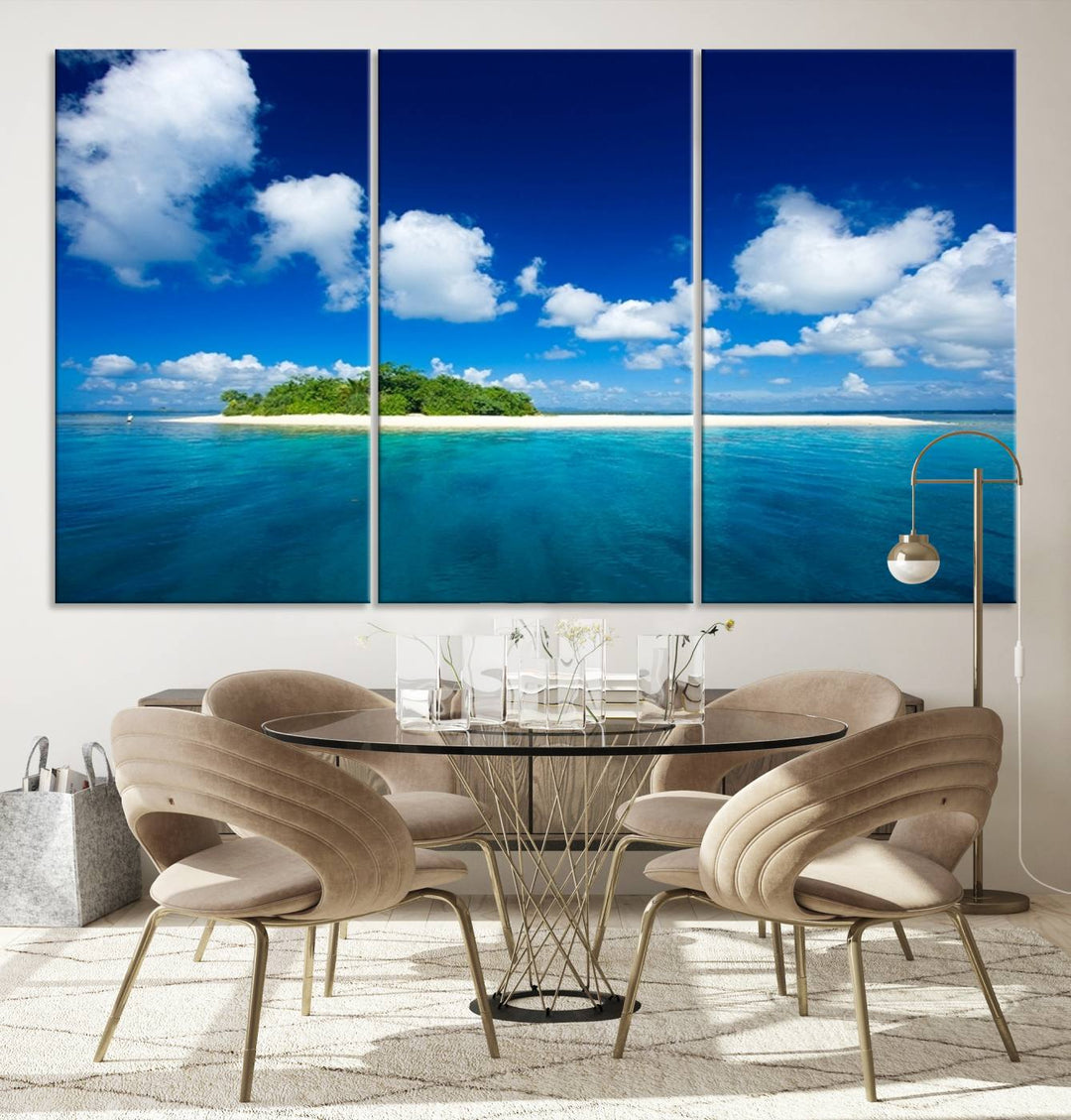 Wall Art Small Tropical Island Canvas Print