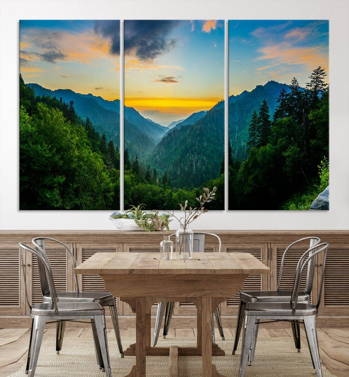 Paysage glamour sur toile - Art mural - Forêt - Impression sur toile