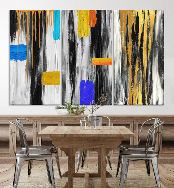 Colorful Abstract Painting Canvas Wall Art