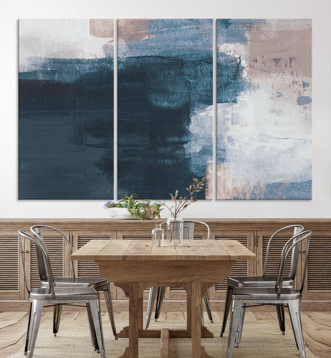 Abstract Brush Strokes Canvas Wall Art