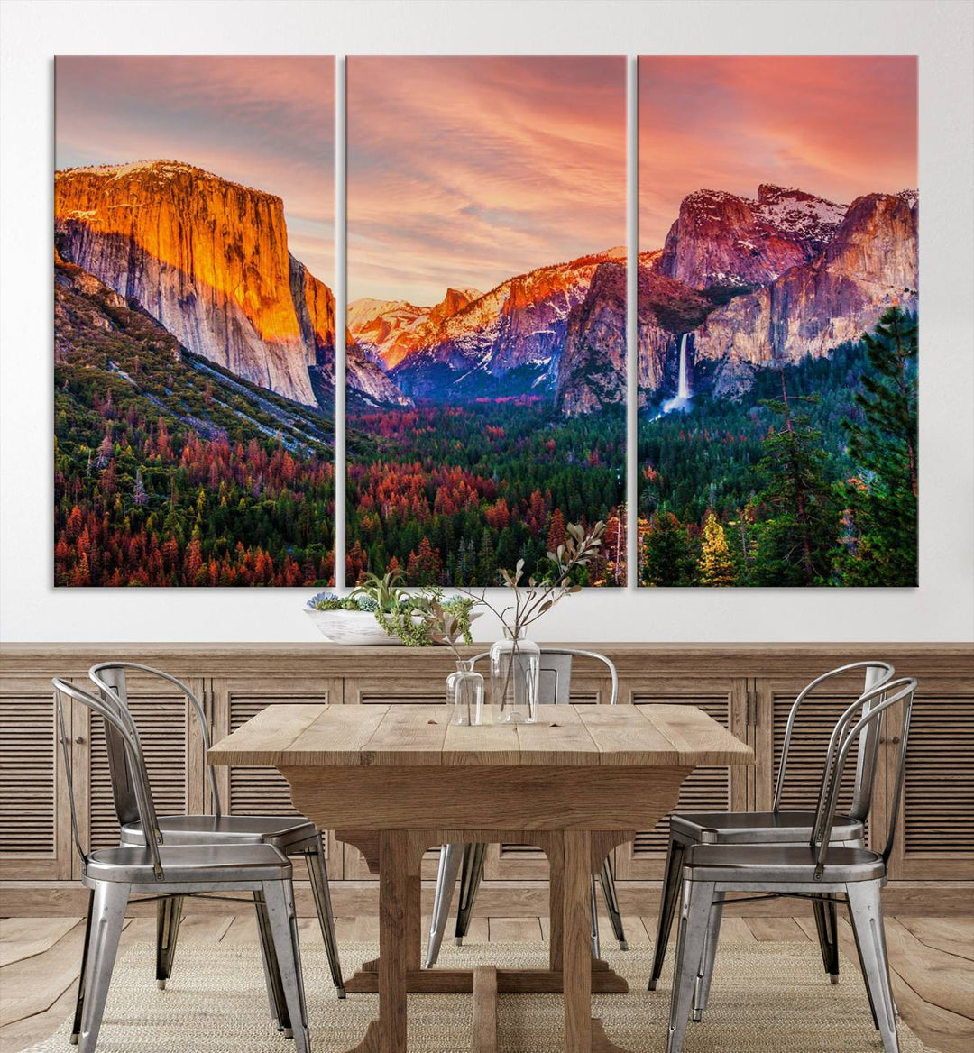 Arte de pared de lienzo del Parque Nacional de Yosemite, impresión de lienzo de Yosemite, obras de arte de Yosemite, arte de pared dividida, arte de pared extra grande, regalo de inauguración de la casa - El Capitán