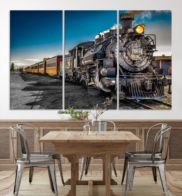 Art mural de train Impression sur toile