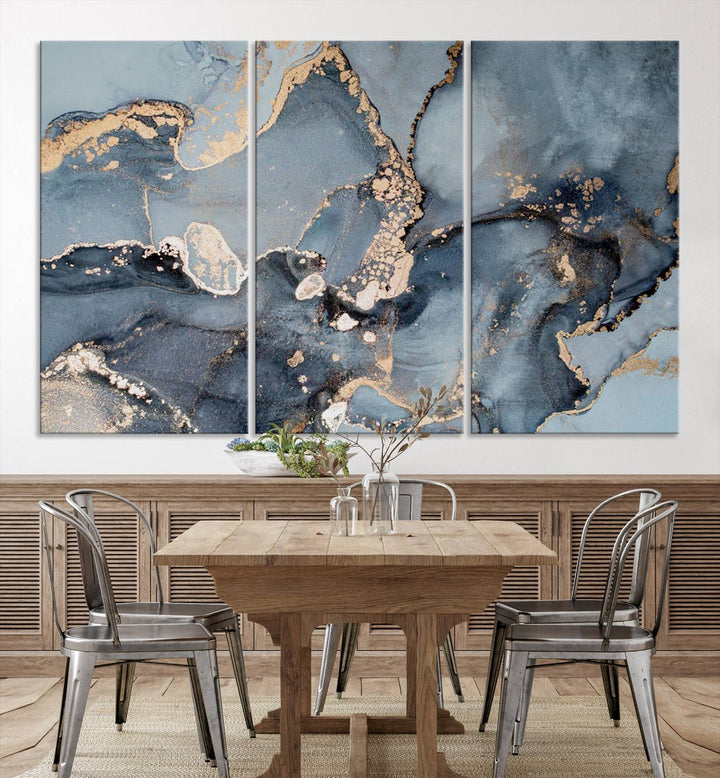 Multipanel Marble Fluid Effect Wall Art Abstract Canvas Wall Art Print