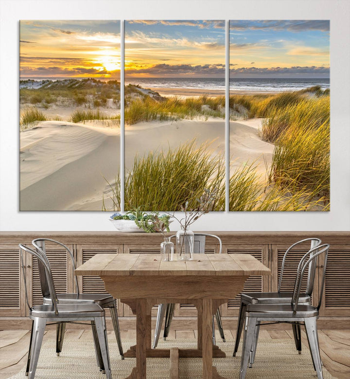 Sunrise on The Beach Wall Art Canvas Print