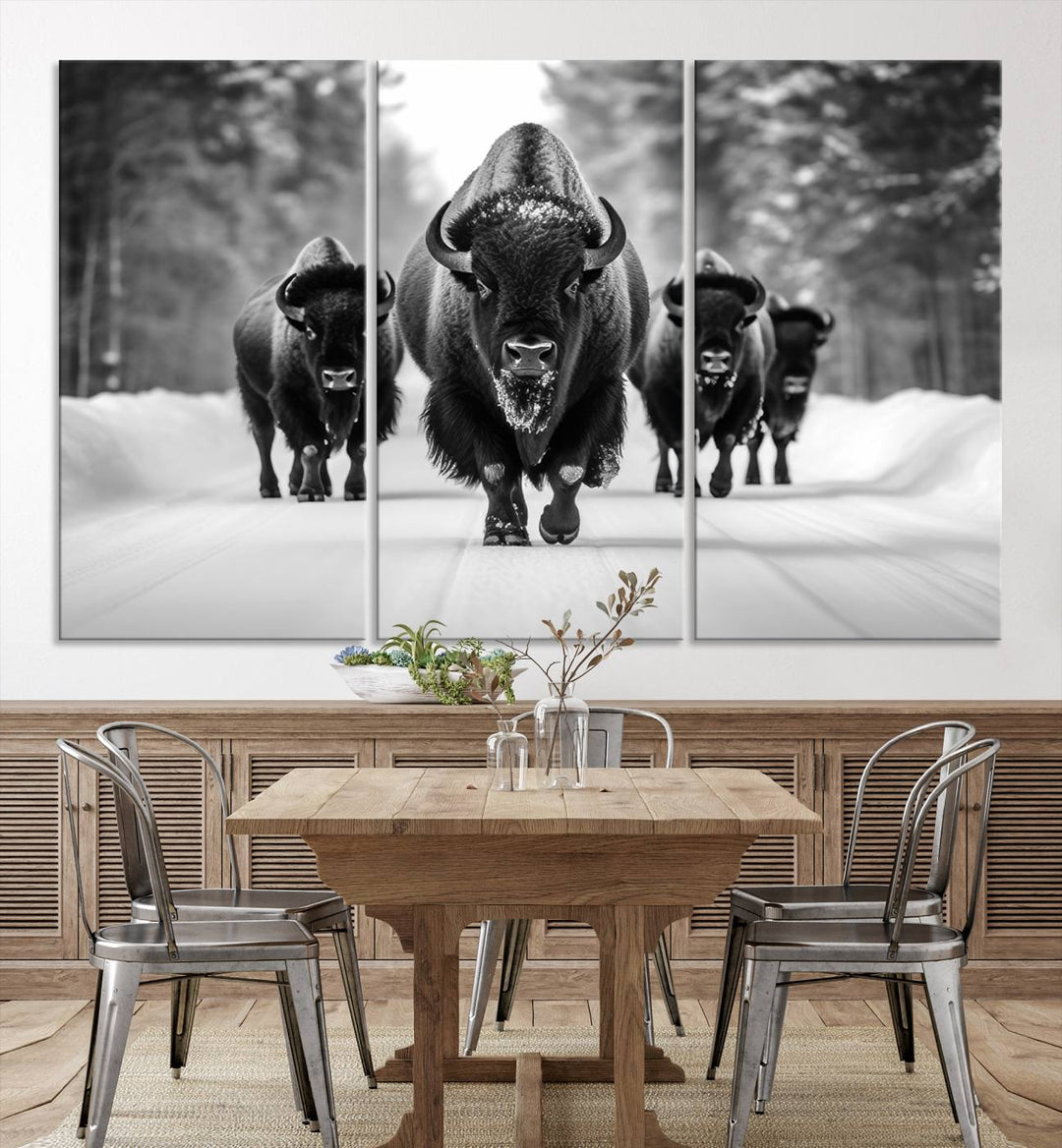 Buffalo Wall Art Canvas Print, Bison Wall Art Canvas Print