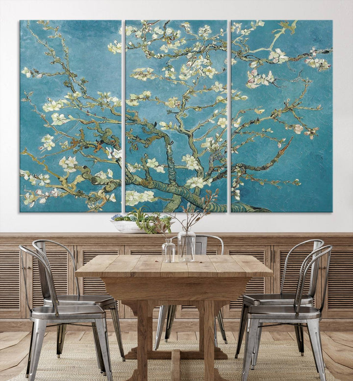 Art mural abstrait en fleurs d'amandier de Vincent Van Gogh Impression sur toile