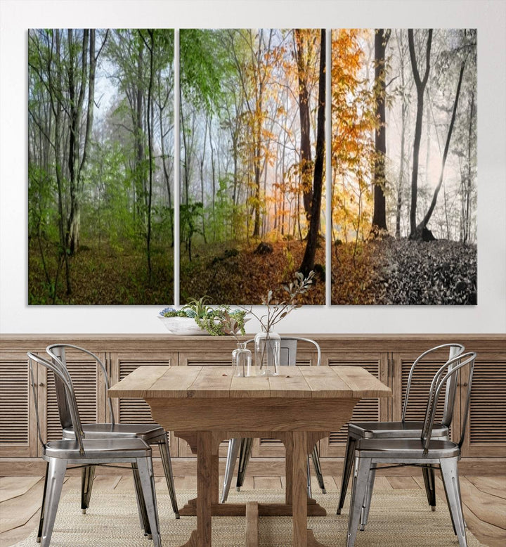 Wall Art Canvas Four Season Forest Wall Art