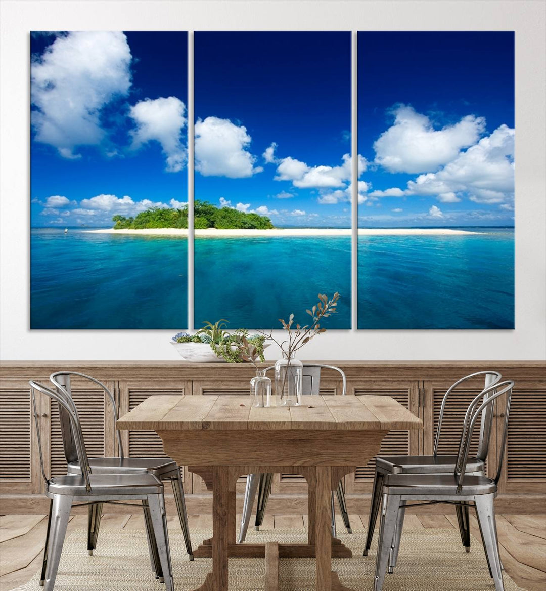 Wall Art Small Tropical Island Canvas Print