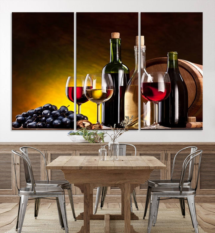 Red and White Wine Canvas Print 