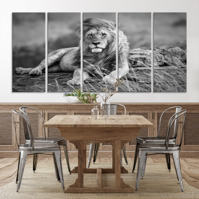 King of Forest Lion Wall Art Canvas Print