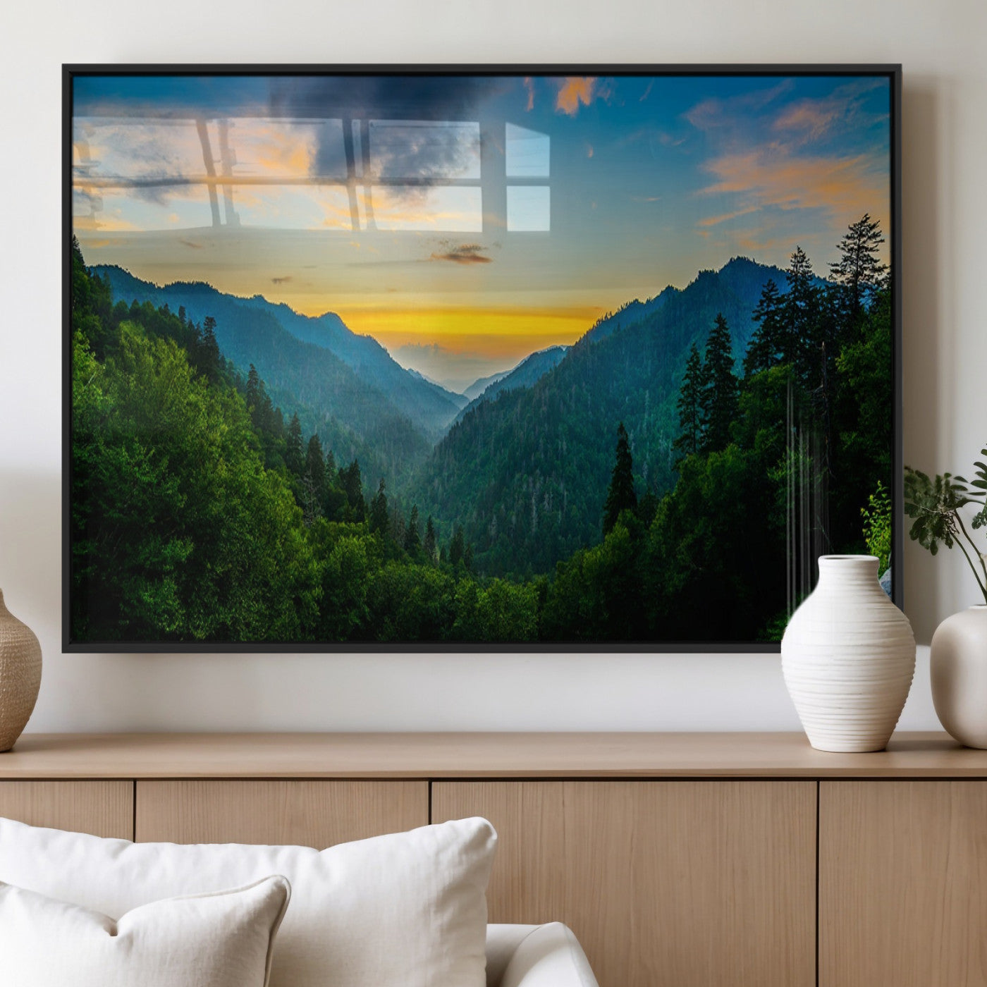 MGV-FP-60X30-3P - Green Forest Wall Art Canvas Print