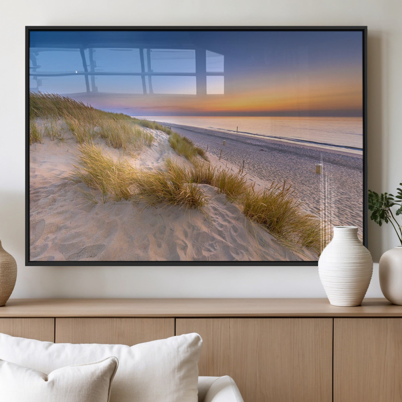 79397-MGV-FP-36X24-3P_Black-Sunrise On The Beach Wall Art Canvas Print