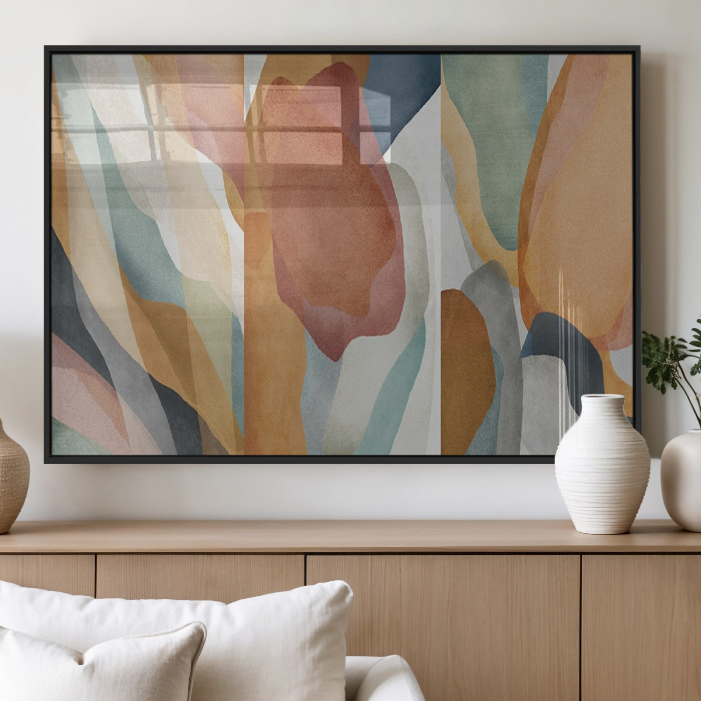 MGV-FP-36X24-3P - Boho Wall Art Canvas Print Set, Watercolor Boho Wall Art Canvas