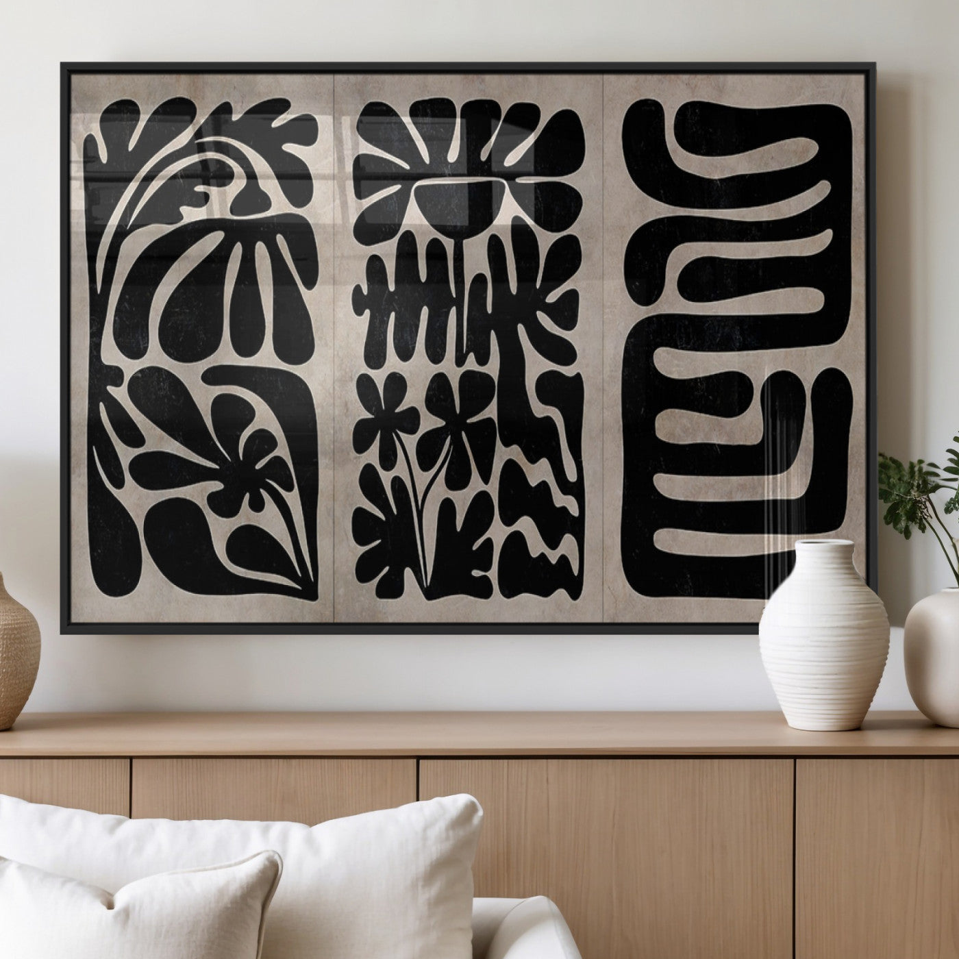 MGV-FP-36X24-3P - Canvas Print Wall Art Abstract Art Boho, Framed Boho Art Canvas Print