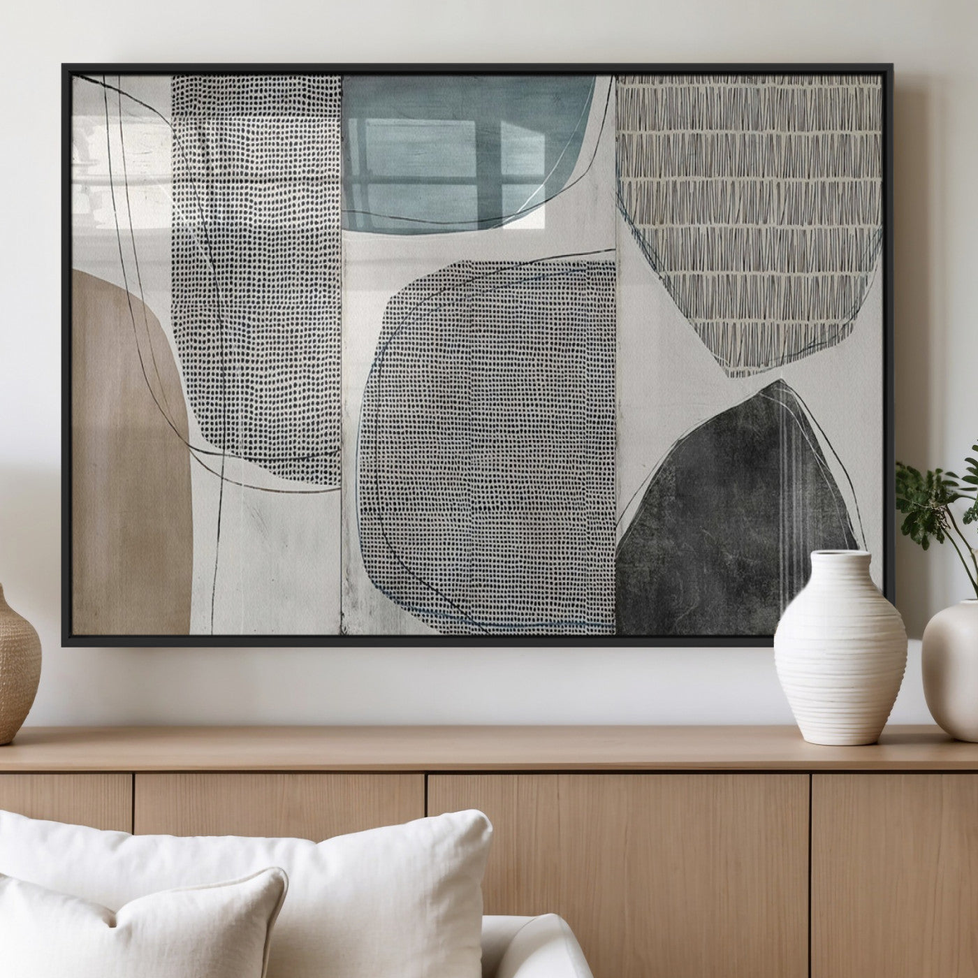 MGV-FP-36X24-3P - Canvas Print Wall Art Abstract Art Boho, Framed Boho Decor Canvas Print