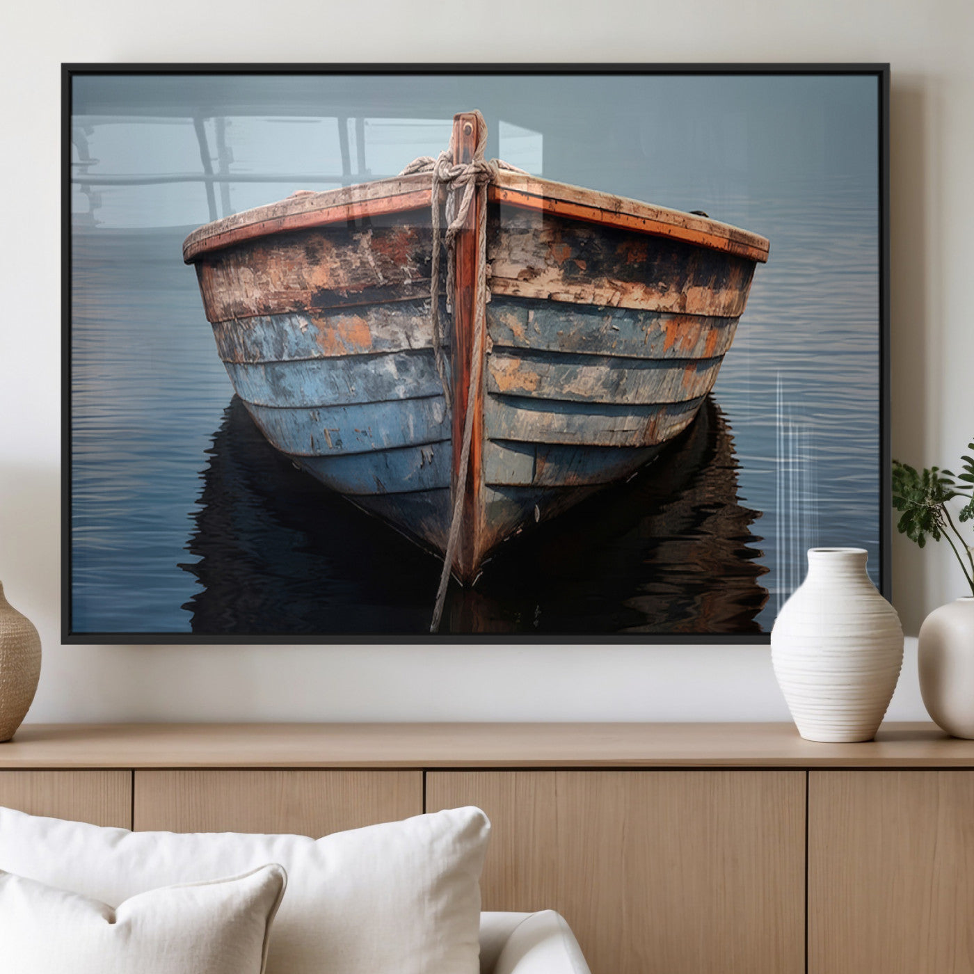 MGV-FP-36X24-3P - Stunning Vintage Boat Canvas Print | Nautical Wall