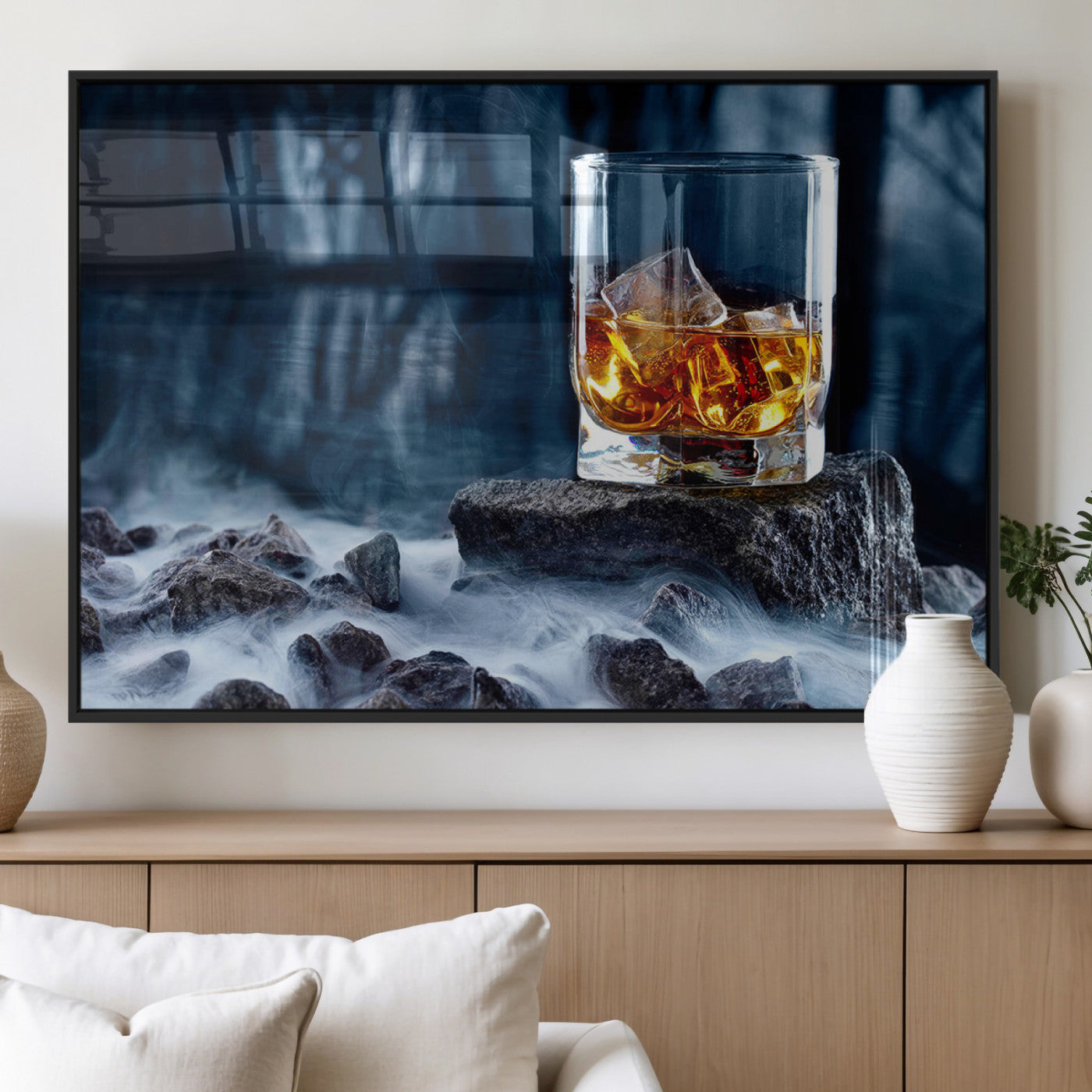 MGV-FP-36X24-3P - Whiskey Ice Wall Art Canvas Print